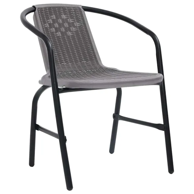 Chaises de jardin lot de 2 Plastique Rotin et acier 110 kg