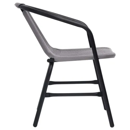 Chaises de jardin lot de 2 Plastique Rotin et acier 110 kg