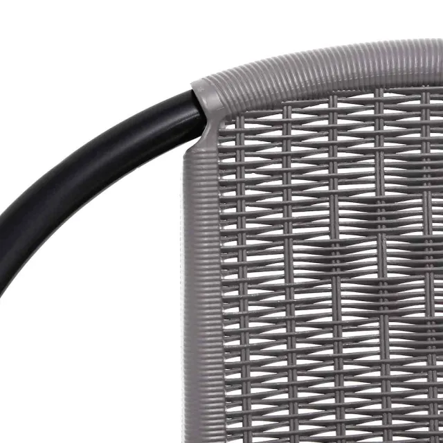 Chaises de jardin lot de 2 Plastique Rotin et acier 110 kg