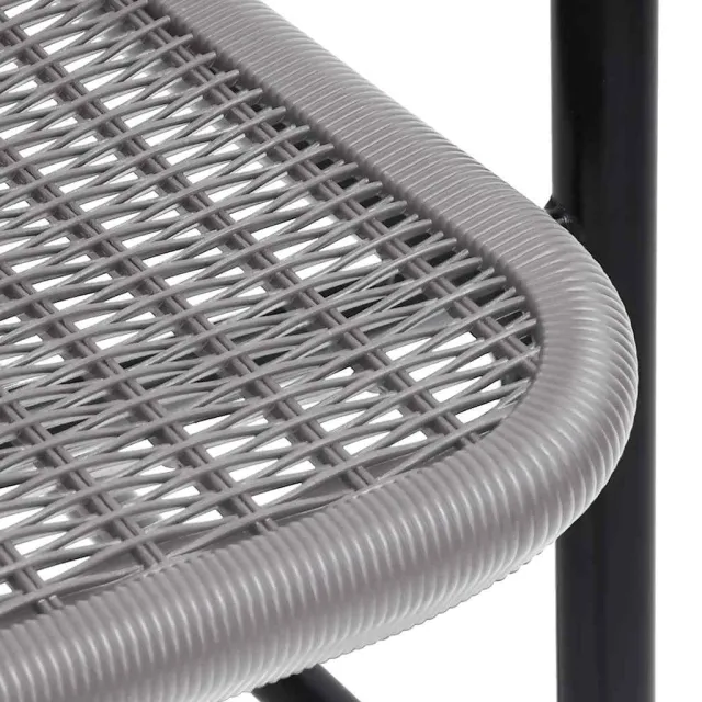 Chaises de jardin lot de 2 Plastique Rotin et acier 110 kg