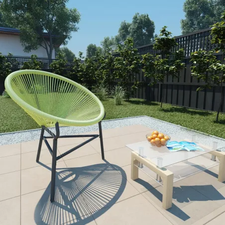 Chaise de jardin Acapulco Résine tressée Vert