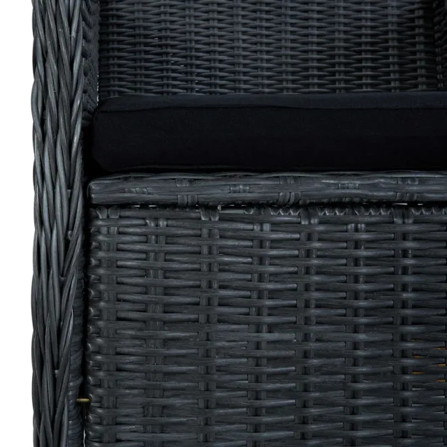 Chaises de jardin avec coussins lot de 2 Résine tressée