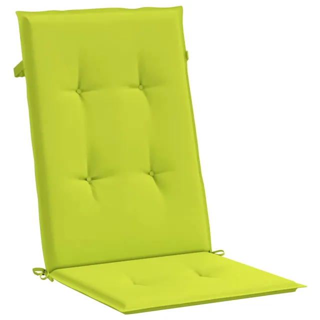 Coussins de chaise de jardin à dossier haut lot de 2 vert vif