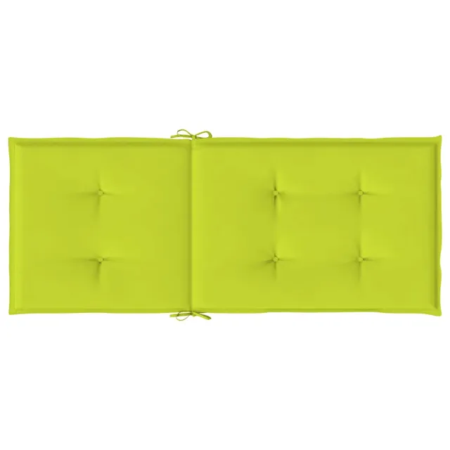 Coussins de chaise de jardin à dossier haut lot de 2 vert vif