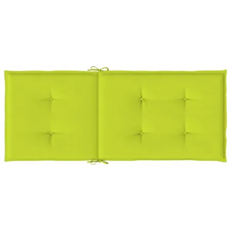 Coussins de chaise de jardin à dossier haut lot de 4 vert vif