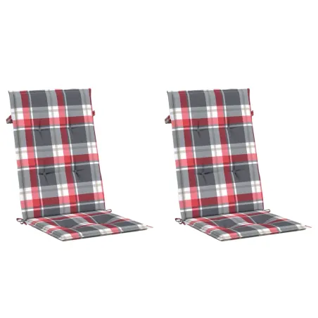 Coussins de chaise de jardin à dossier haut lot de 2 120x50x3cm
