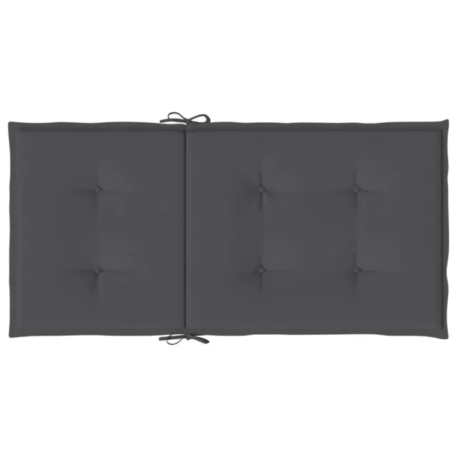 Coussins de chaise de jardin à dossier bas lot de 6 anthracite