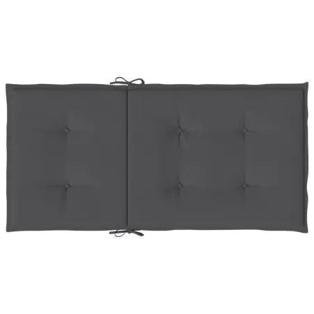 Coussins de chaise de jardin à dossier bas lot de 6 anthracite