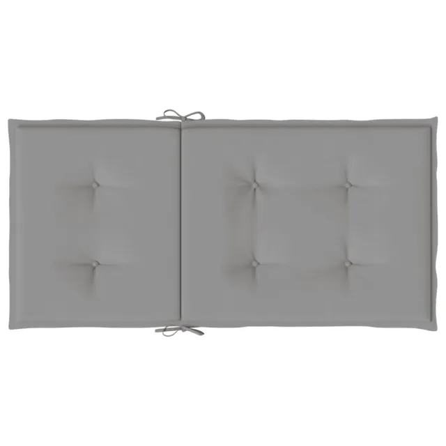 Coussins de chaise de jardin à dossier bas lot de 6 gris