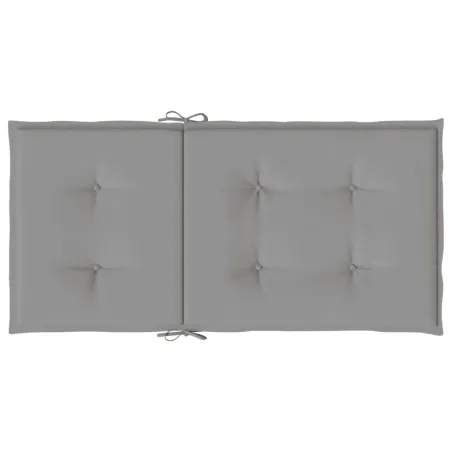Coussins de chaise de jardin à dossier bas lot de 6 gris