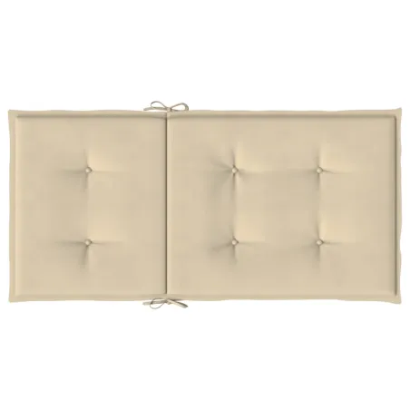 Coussins de chaise de jardin à dossier bas lot de 6 beige