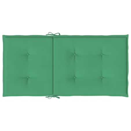 Coussins de chaise de jardin à dossier bas lot de 6 vert