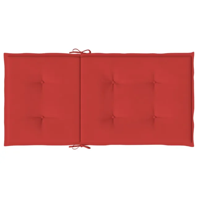 Coussins de chaise de jardin à dossier bas lot de 6 rouge