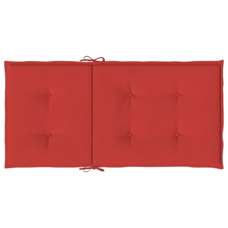 Coussins de chaise de jardin à dossier bas lot de 6 rouge
