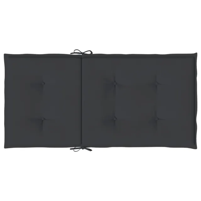 Coussins de chaise de jardin à dossier bas lot de 6 noir