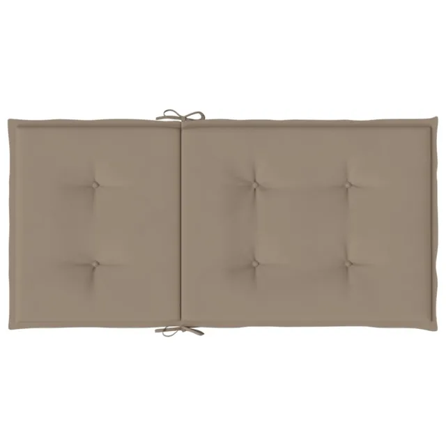 Coussins de chaise de jardin à dossier bas lot de 6 taupe