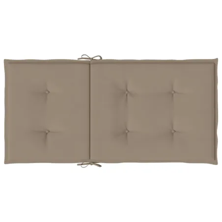 Coussins de chaise de jardin à dossier bas lot de 6 taupe