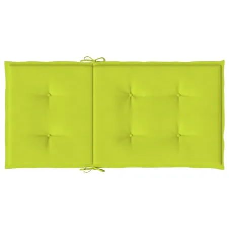 Coussins de chaise de jardin à dossier bas lot de 6 vert vif