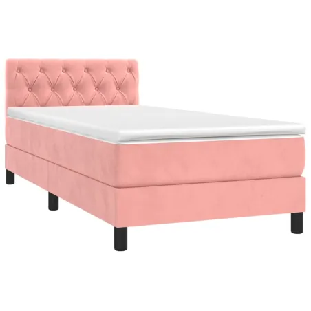 Sommier à lattes de lit et matelas Rose 80x200 cm Velours