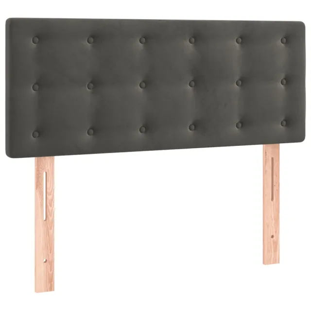 Sommier à lattes de lit et matelas Gris foncé 120x200cm Velours