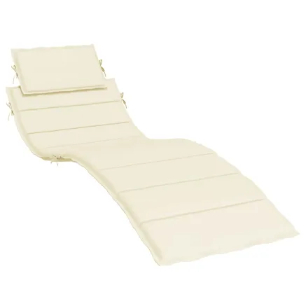 Coussin de chaise longue crème 186x58x4 cm tissu oxford
