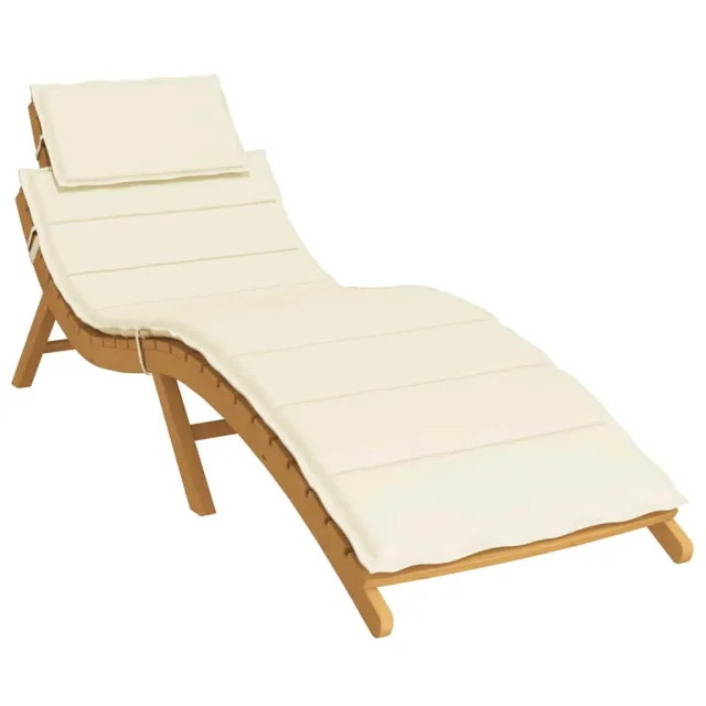 Coussin de chaise longue crème 186x58x4 cm tissu oxford