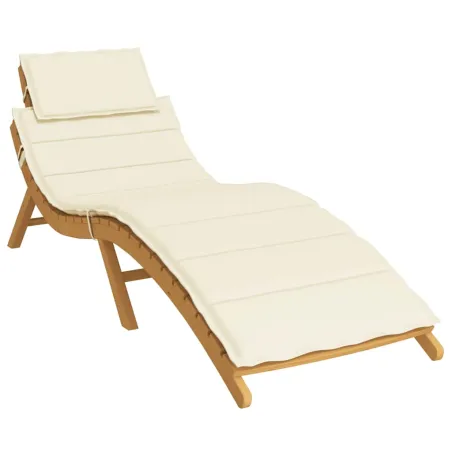 Coussin de chaise longue crème 186x58x4 cm tissu oxford