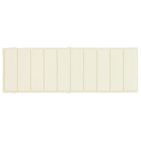 Coussin de chaise longue crème 186x58x4 cm tissu oxford