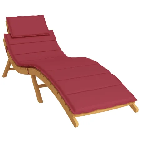 Coussin de chaise longue rouge bordeaux 186x58x4cm tissu oxford