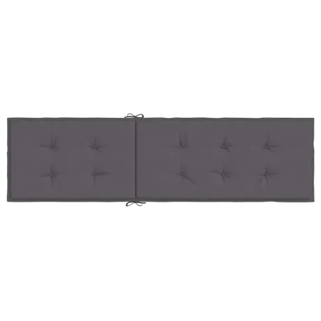 Coussin de chaise de terrasse anthracite (75+105)x50x4 cm