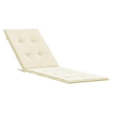 Coussin de chaise de terrasse crème (75+105)x50x4 cm 2