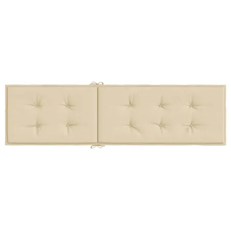 Coussin de chaise de terrasse beige (75+105)x50x4 cm