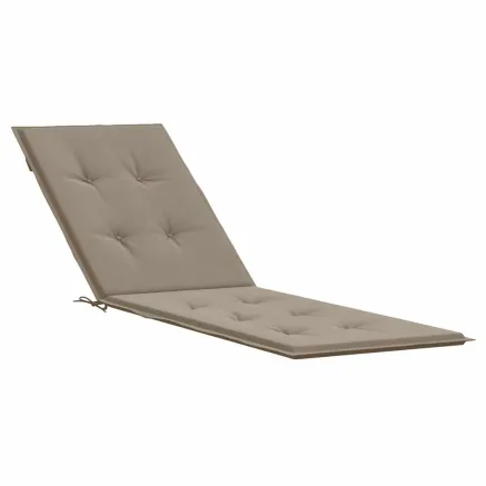 Coussin de chaise de terrasse taupe (75+105)x50x4 cm 2