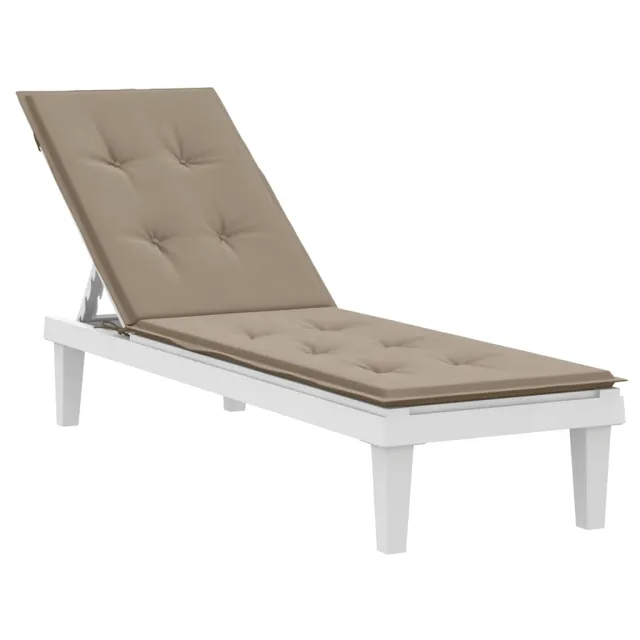 Coussin de chaise de terrasse taupe (75+105)x50x4 cm