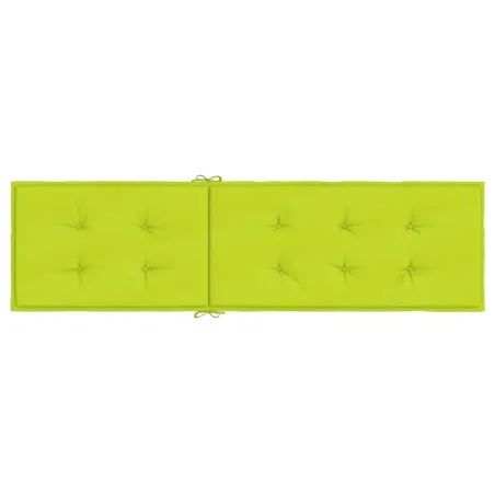 Coussin de chaise de terrasse vert vif (75+105)x50x4 cm