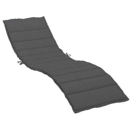 Coussin de chaise longue anthracite 200x50x3cm tissu oxford 2