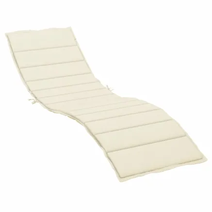 Coussin de chaise longue crème 200x50x3 cm tissu oxford 2