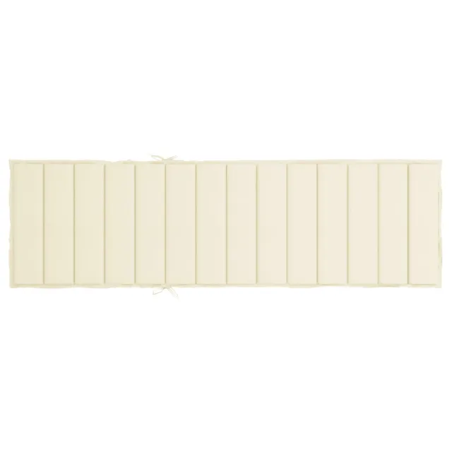 Coussin de chaise longue crème 200x50x3 cm tissu oxford