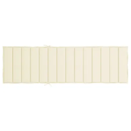 Coussin de chaise longue crème 200x50x3 cm tissu oxford
