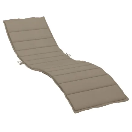 Coussin de chaise longue taupe 200x50x3 cm tissu oxford 2
