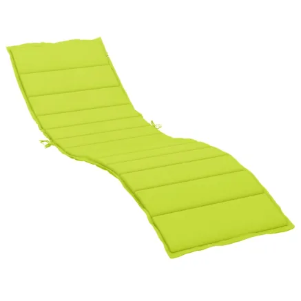 Coussin de chaise longue vert vif 200x60x3 cm tissu oxford 2