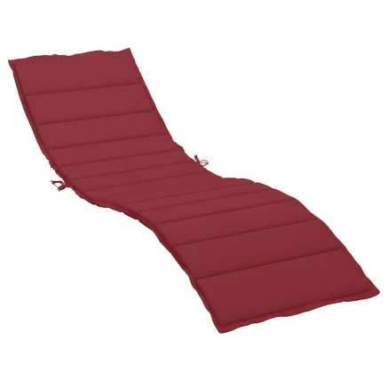 Coussin de chaise longue rouge bordeaux 200x70x3cm tissu oxford 2