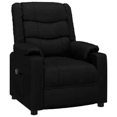 Fauteuil inclinable électrique Noir Similicuir