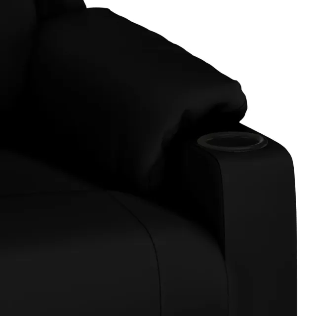 Fauteuil inclinable électrique Noir Similicuir