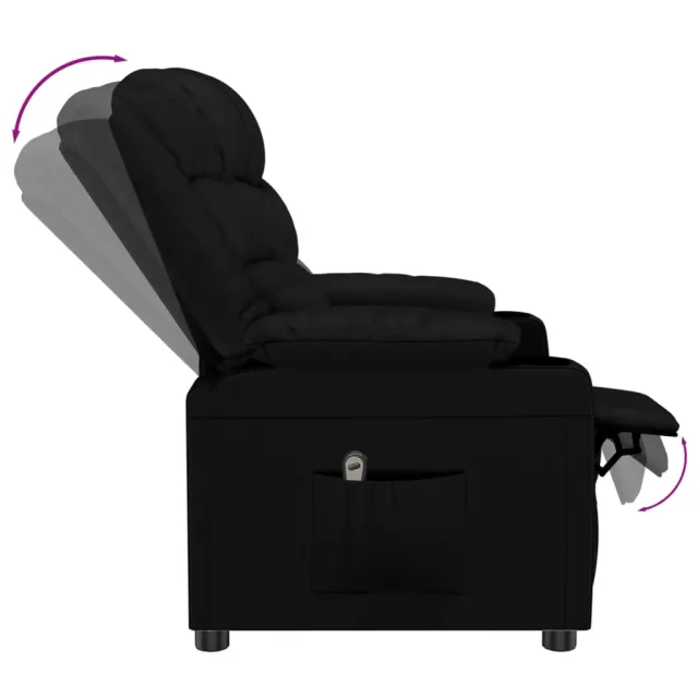 Fauteuil inclinable électrique Noir Similicuir
