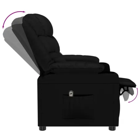 Fauteuil inclinable électrique Noir Similicuir