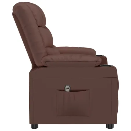 Fauteuil inclinable électrique Marron Similicuir
