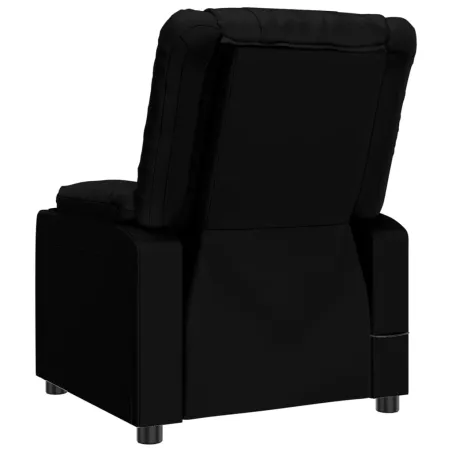 Fauteuil électrique de massage Noir Similicuir