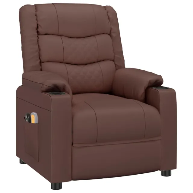 Fauteuil de massage électrique Marron Similicuir