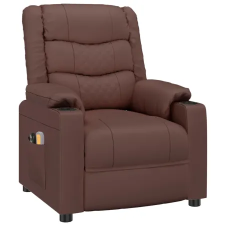 Fauteuil de massage électrique Marron Similicuir
